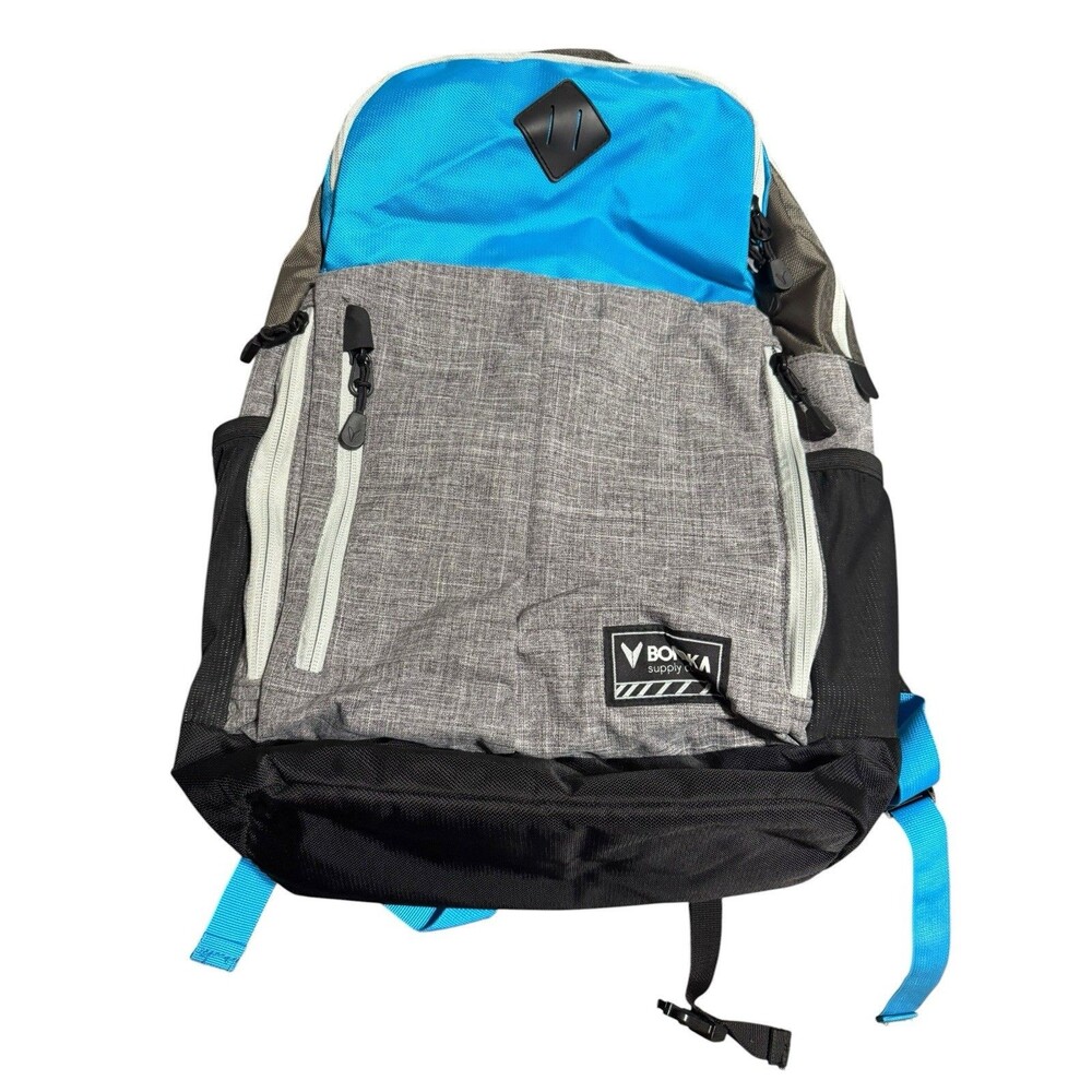 Bondka Hiking Backpack Daypack Blue/Gray/Black, Adjustable & Padded Straps NWOT